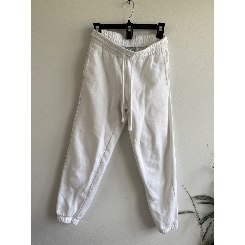 Tna Cozyaf Fleece Sweatpants White‎ XS Elastic Waist Drawstring Joggers